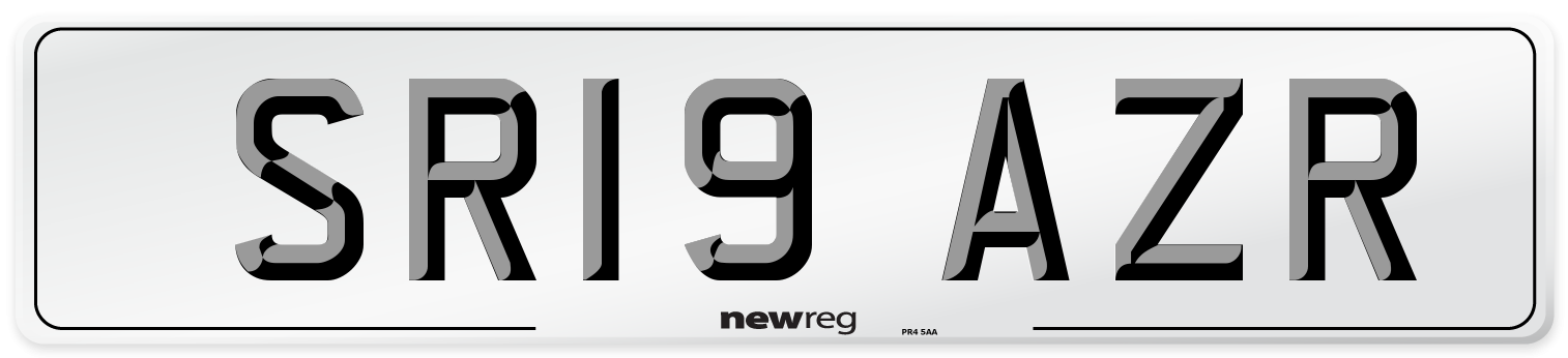 SR19 AZR Number Plate from New Reg
